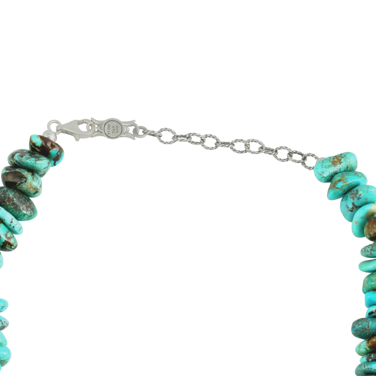 Sterling Silver Shades of Turquoise Bead Necklace, 18 and 21 Inches