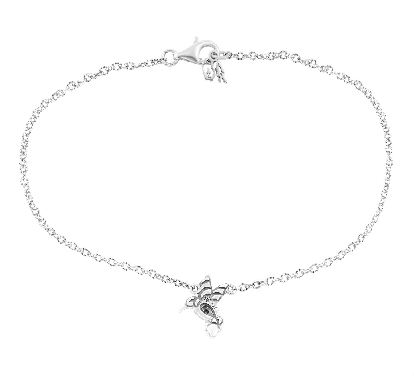 Sterling Silver Hummingbird Anklet