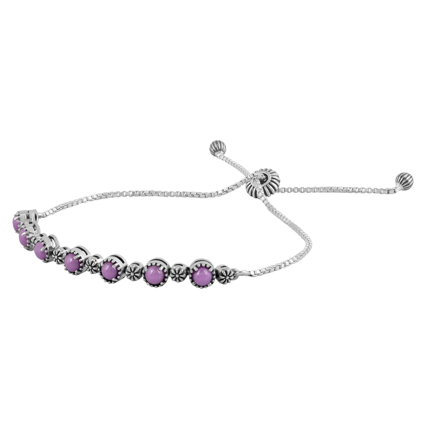 Sterling Silver Phosphosiderite Adjustable Friendship Bracelet