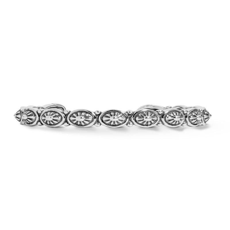 Sterling Silver Narrow Concha Cuff Bracelet Size S, M or L