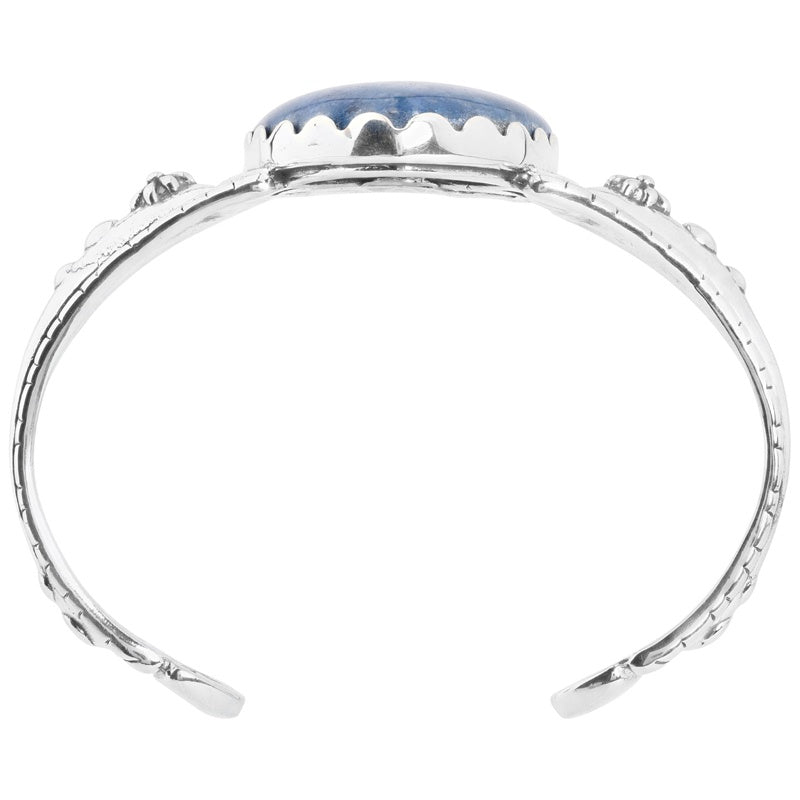 Sterling Silver Blue Lapis Arrowhead Gemstone Cuff Bracelet Sizes Small to Large