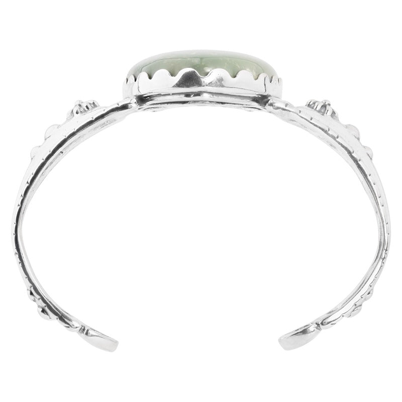 Sterling Silver Green Turquoise Arrowhead Cuff Bracelet Sizes Small to Large