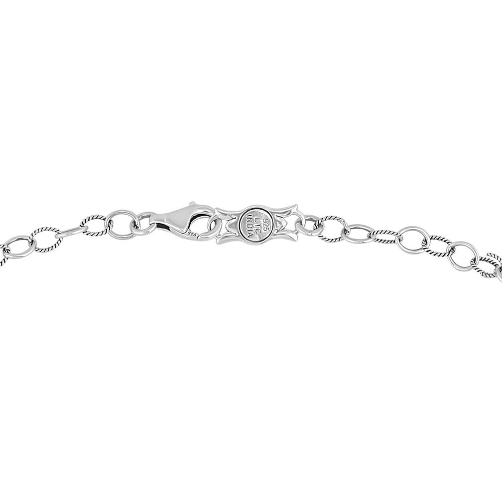 Sterling Silver Red Spiny Oyster Concha Statement Necklace