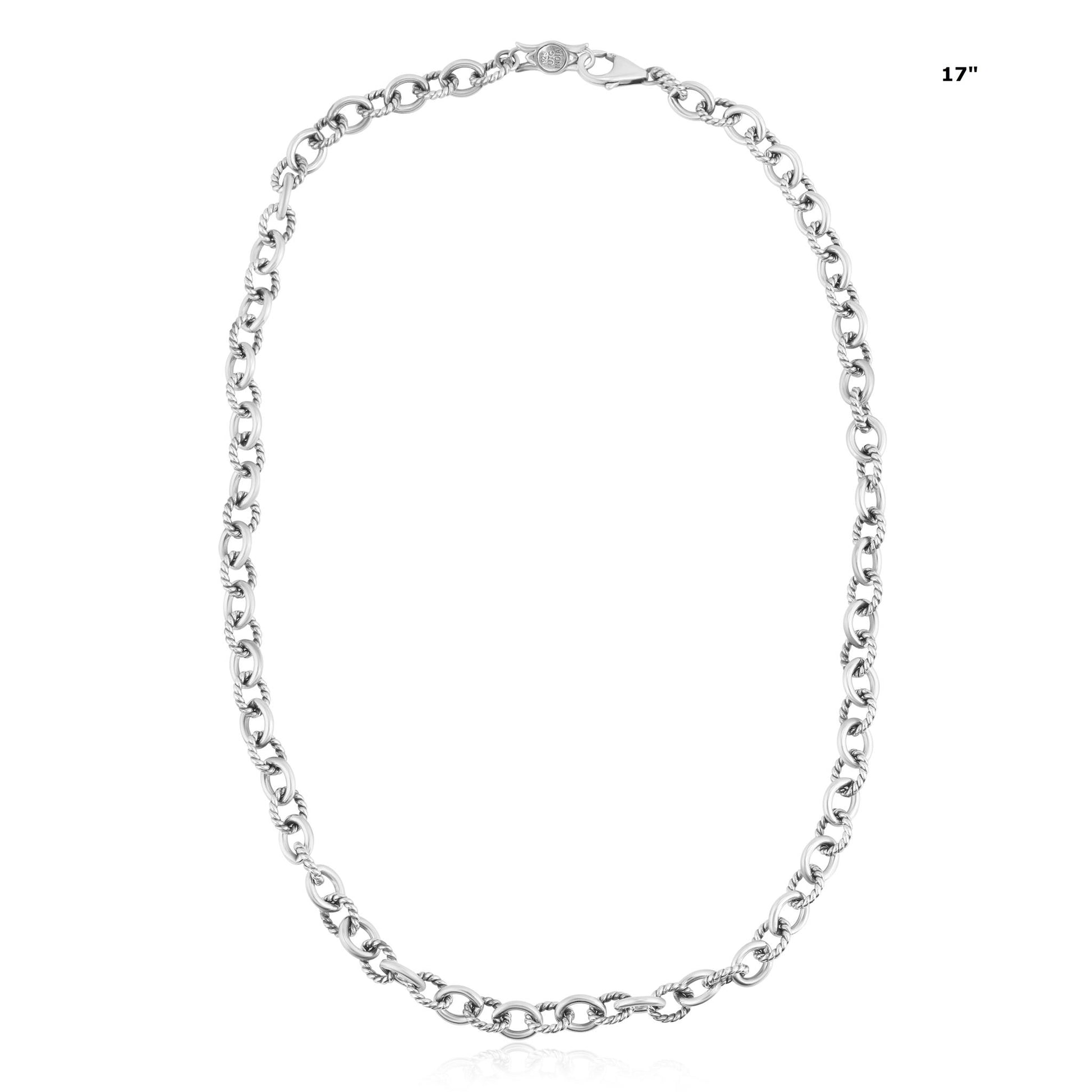 Sterling Silver Oval Link Chain Necklace