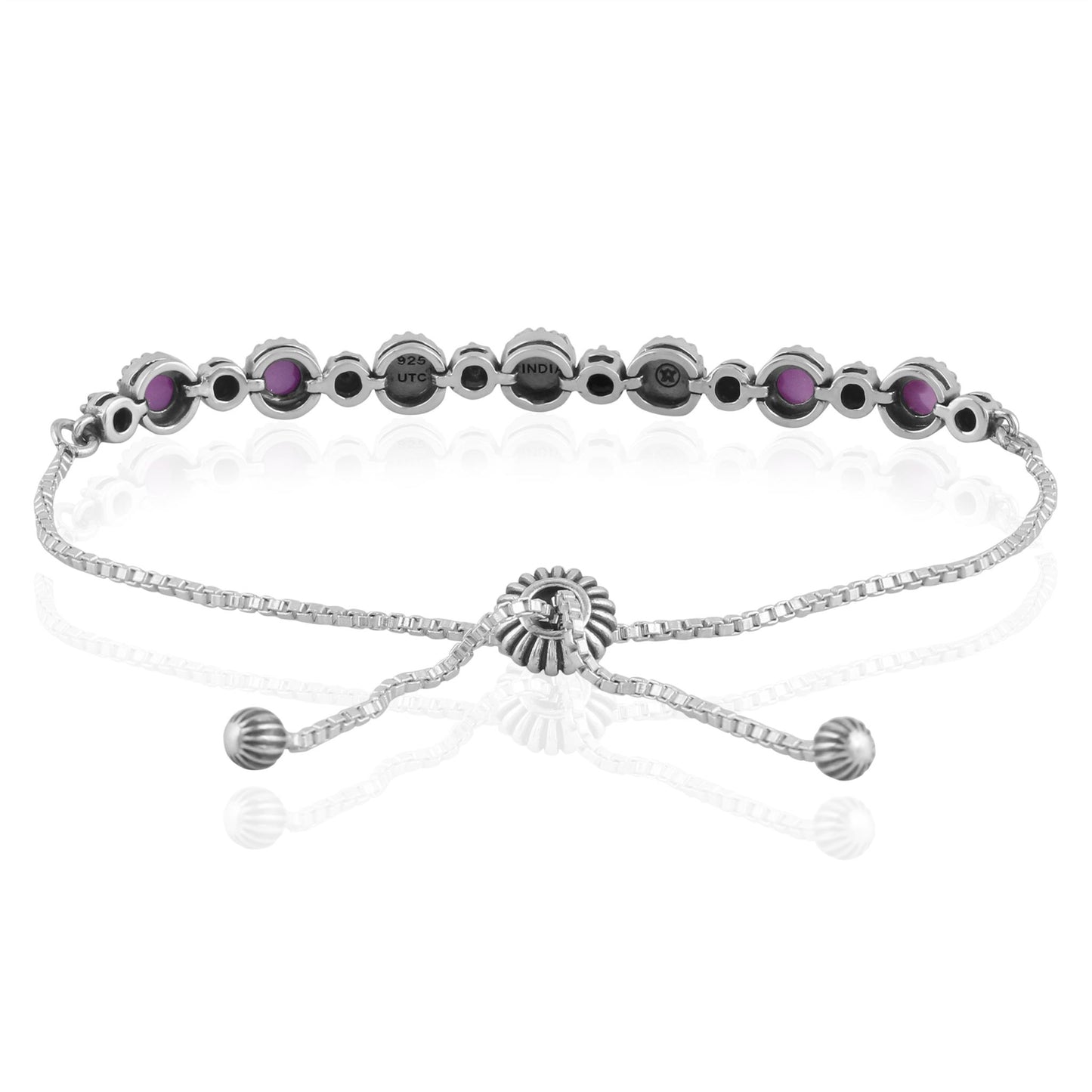 Sterling Silver Phosphosiderite Adjustable Friendship Bracelet