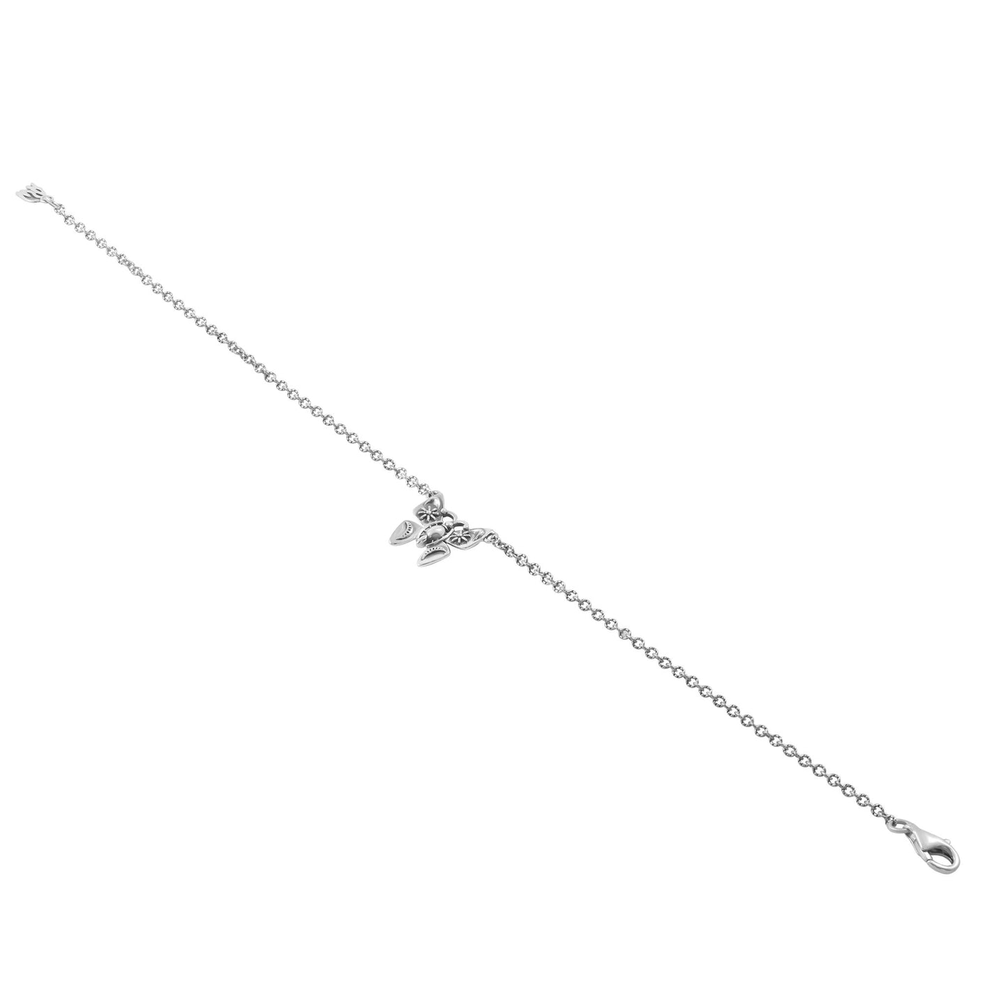 Sterling Silver Butterfly Anklet