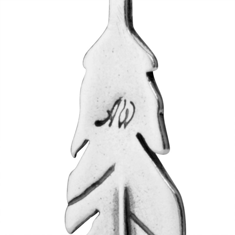 Sterling Silver Feather Dangle Earrings