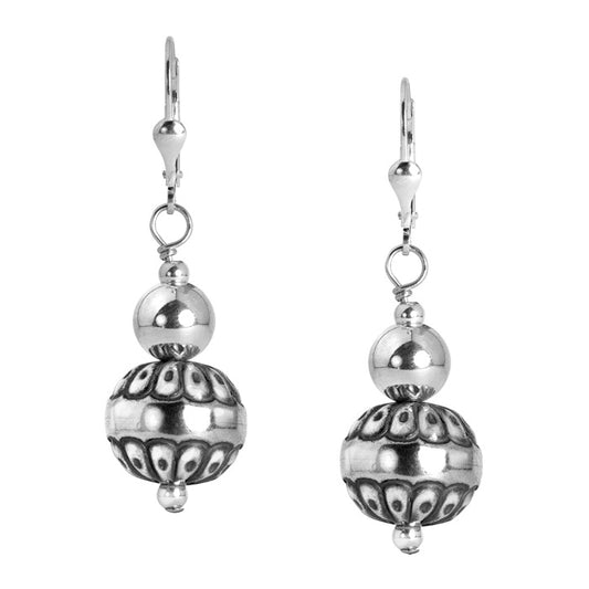 Sterling Silver Native Pearl Drop and Dangle Earrings