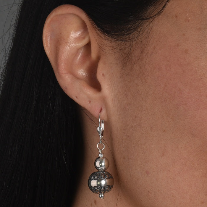 Sterling Silver Native Pearl Drop and Dangle Earrings