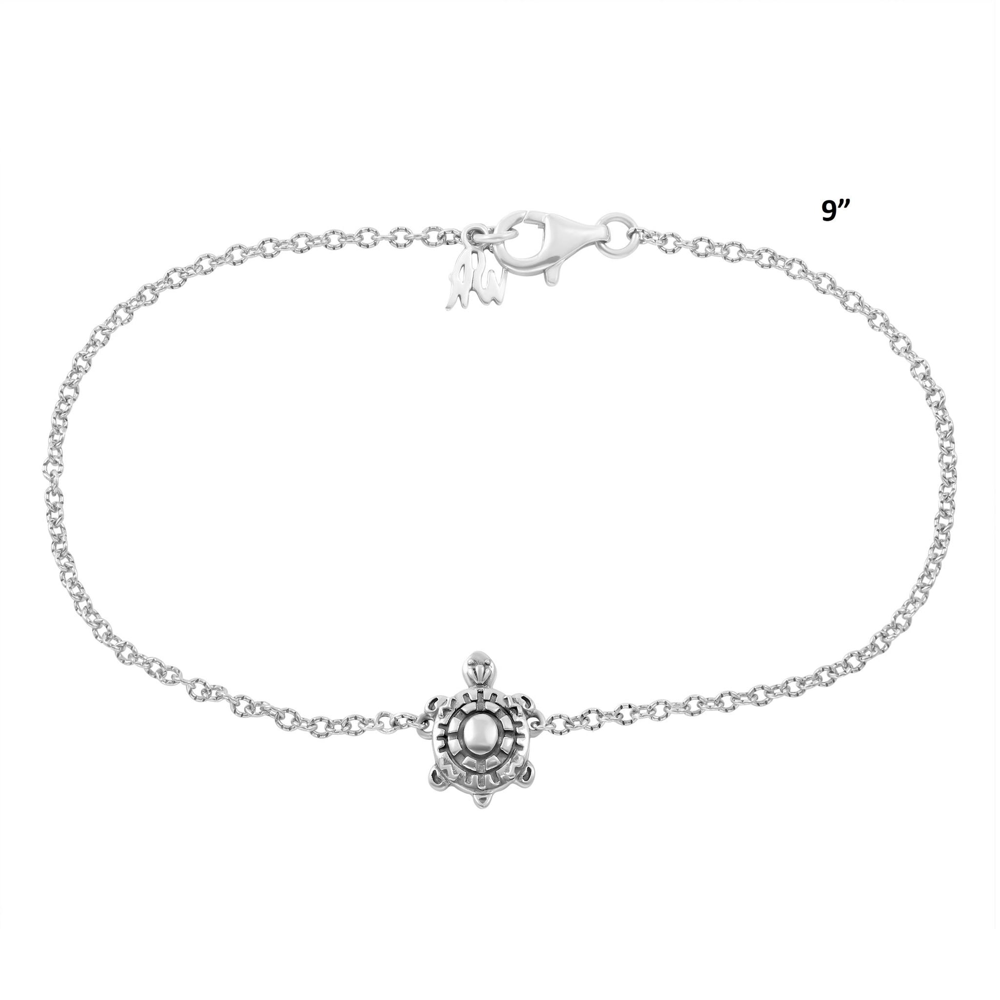 Sterling Silver Turtle Anklet