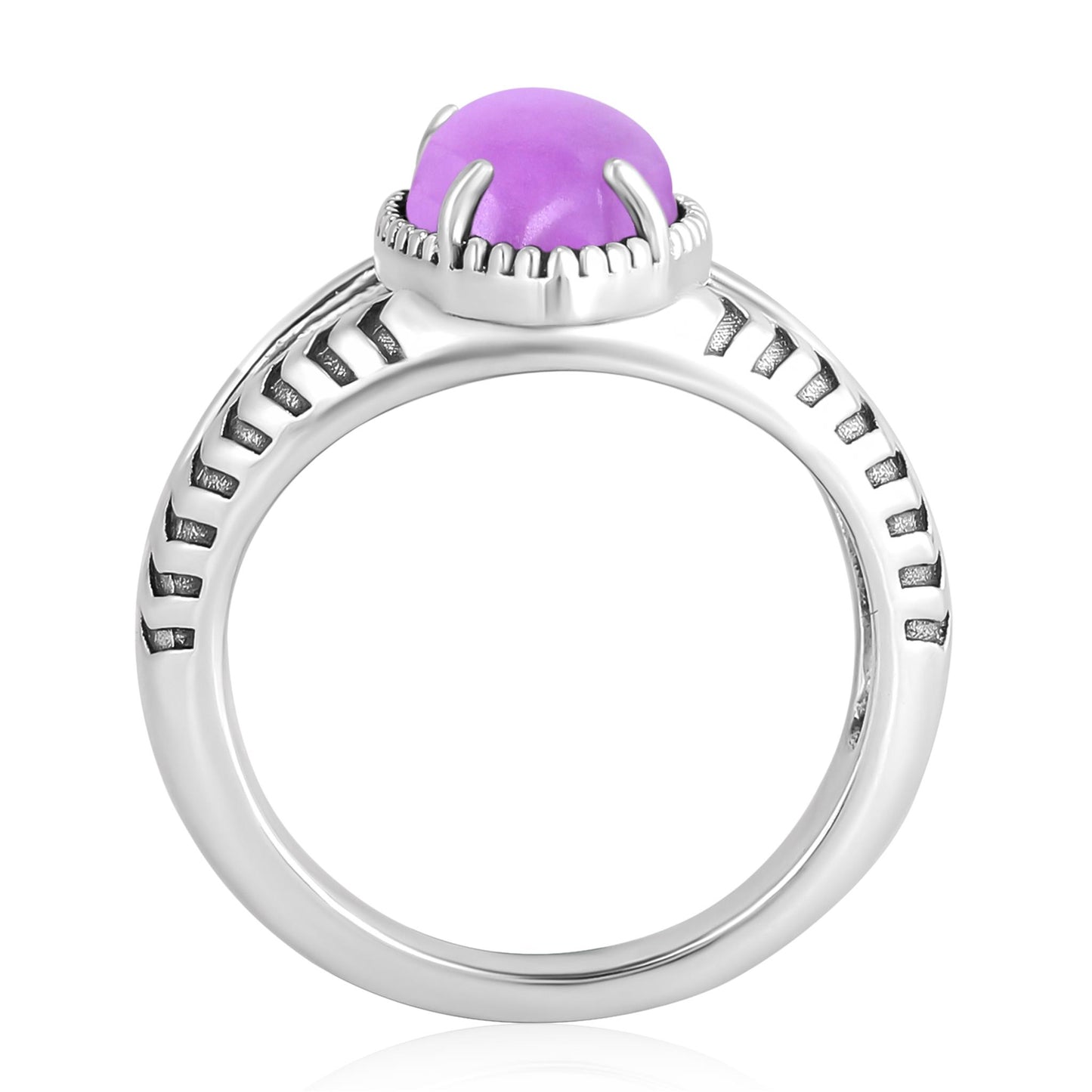 Sterling Silver Phosphosiderite Marquise Split Shank Ring