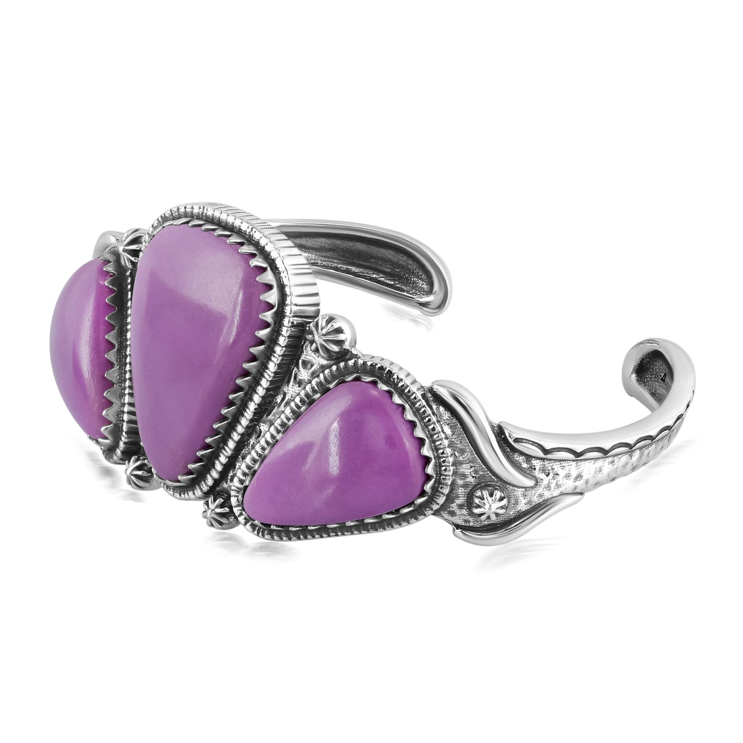 EXCLUSIVELY OURS! Sterling Silver Phosphosiderite 3-Stone Triangle Cuff