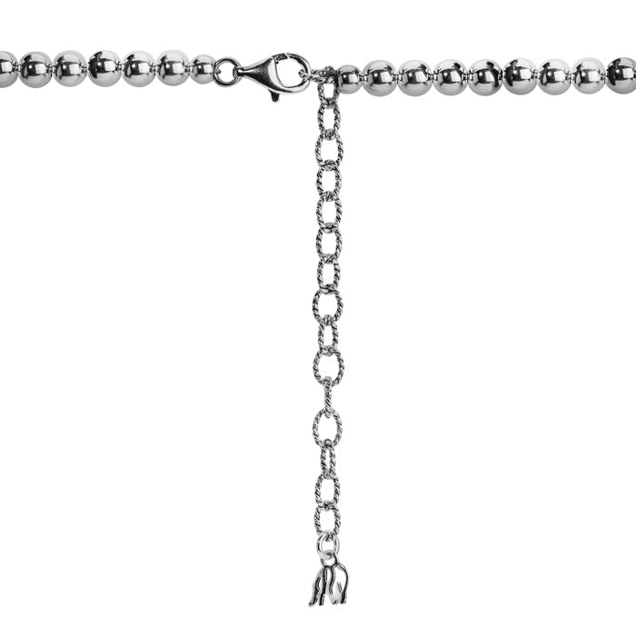 Sterling Silver Blue Turquoise Squash Blossom, 21 to 24 Inches
