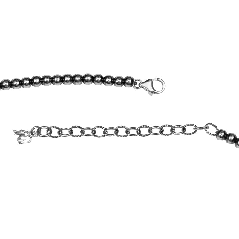 Sterling Silver Blue Lapis Squash Blossom Naja Necklace, 18 to 21 Inches