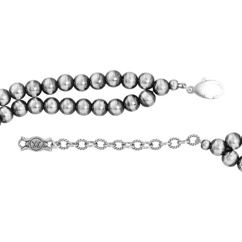 Sterling Silver Picture Jasper Squash Blossom Statement Necklace, 18 to 21 Inches