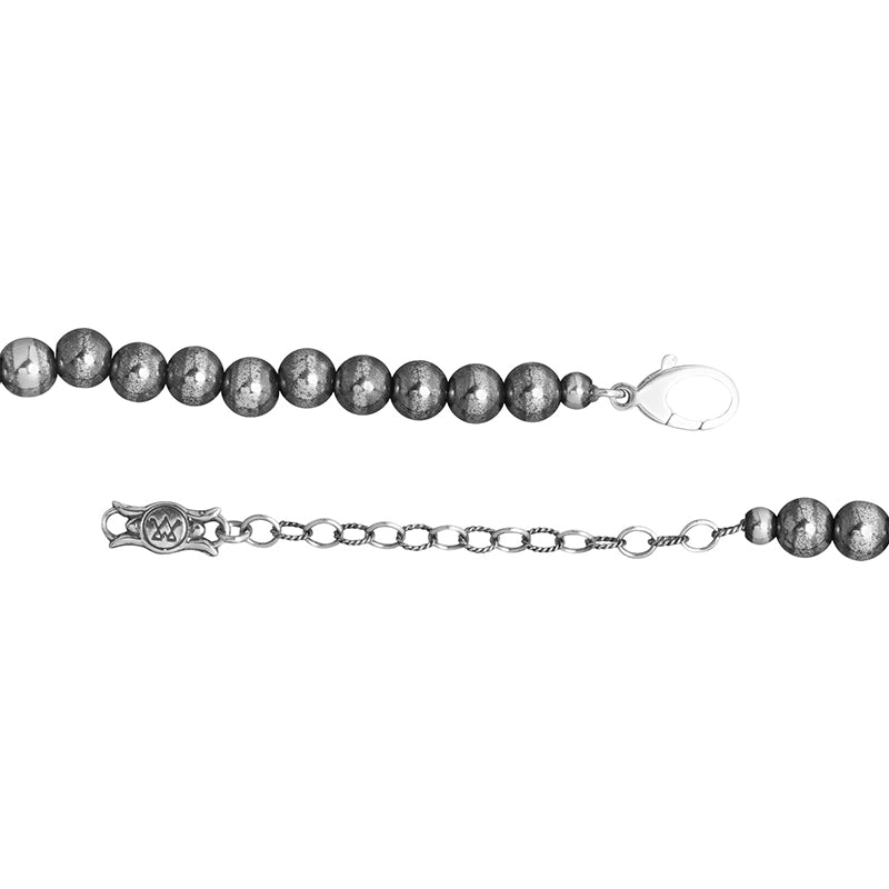 Sterling Silver White Howlite Arrowhead Squash Blossom Statement Necklace, 18 to 21 Inches