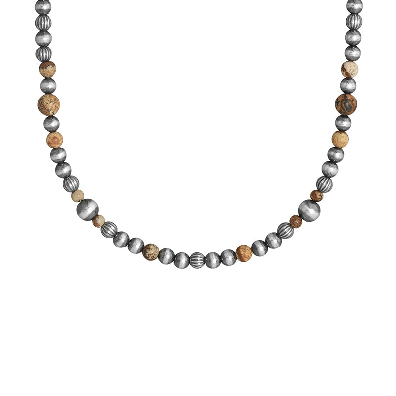 Stunning 925 Sterling Silver Jasper on sale Necklace