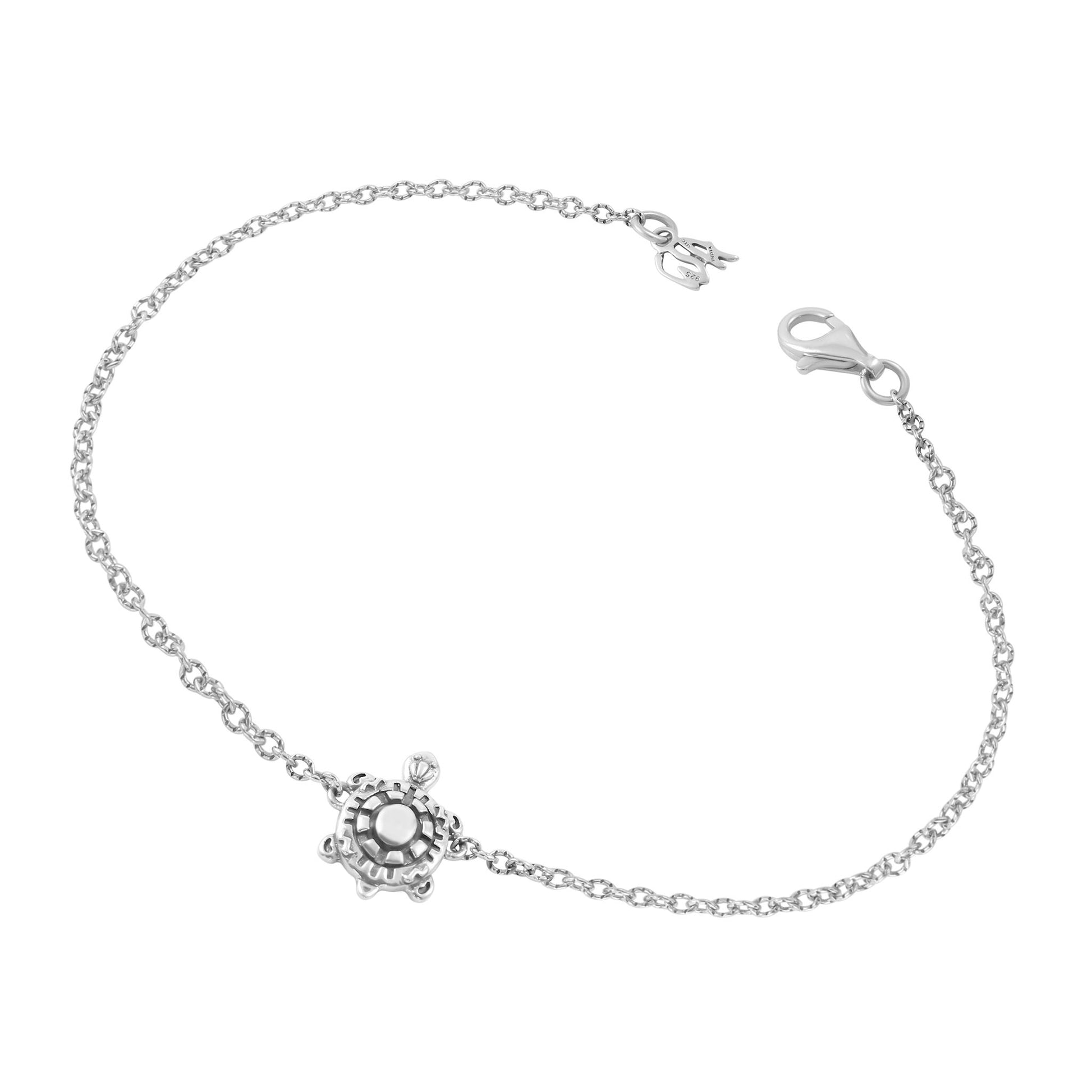 Sterling Silver Turtle Anklet