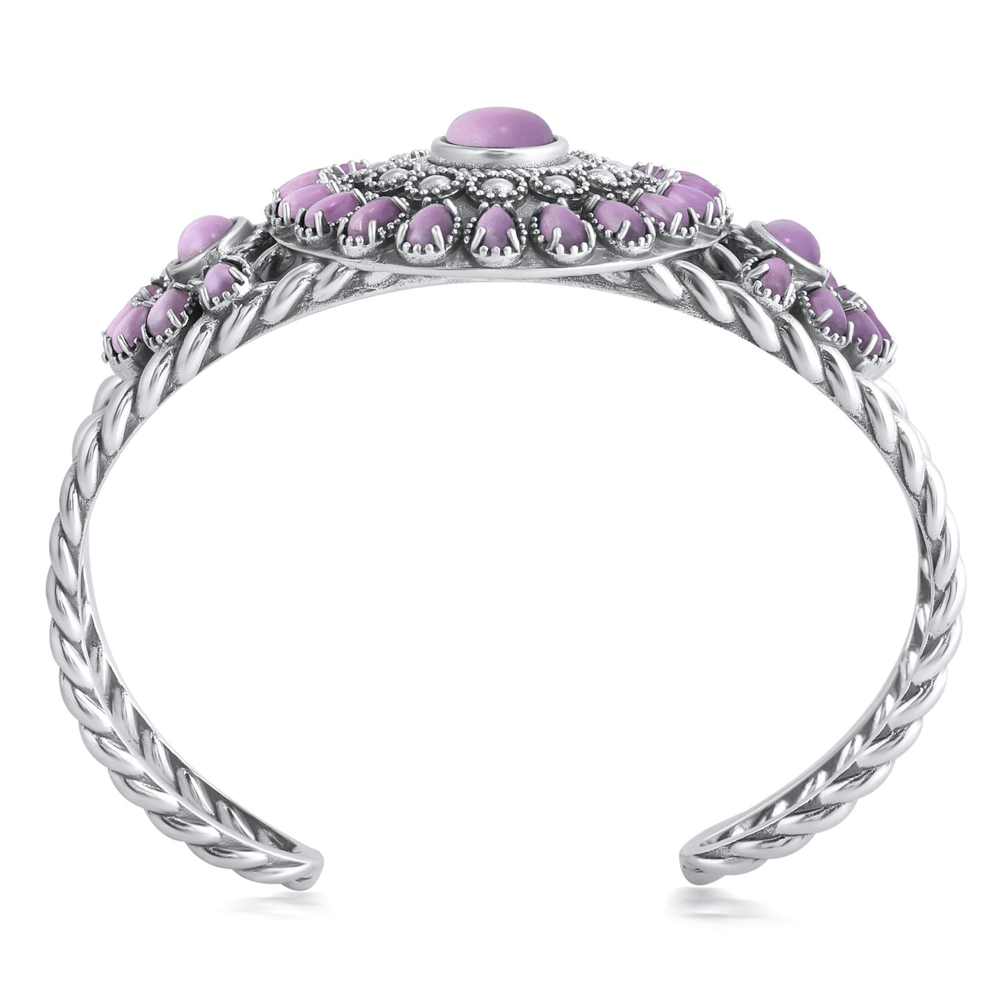 EXCLUSIVELY OURS! Sterling Silver Phosphosiderite Bold Pear and Oval Cut Cuff Bracelet