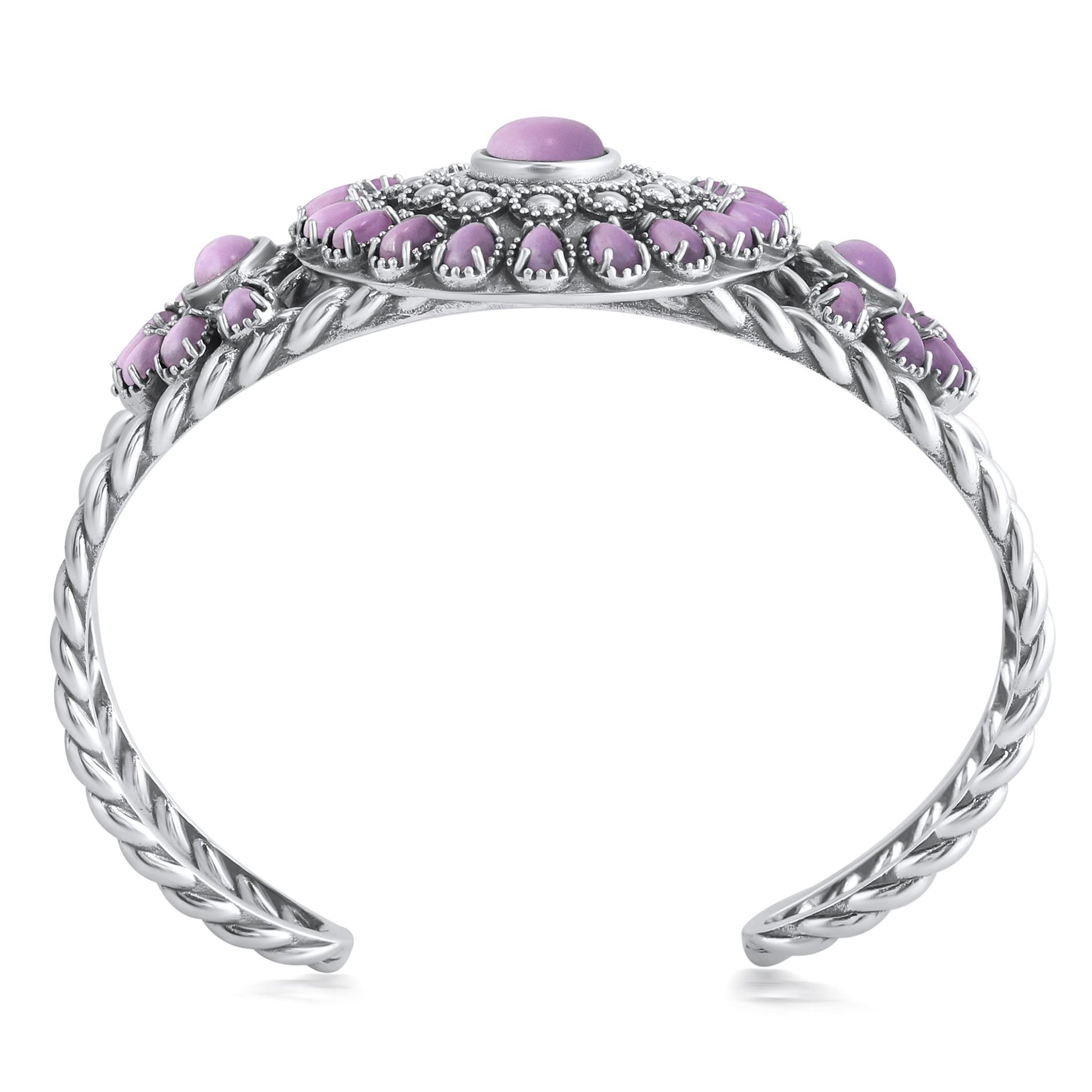 EXCLUSIVELY OURS! Sterling Silver Phosphosiderite Bold Pear and Oval Cut Cuff Bracelet