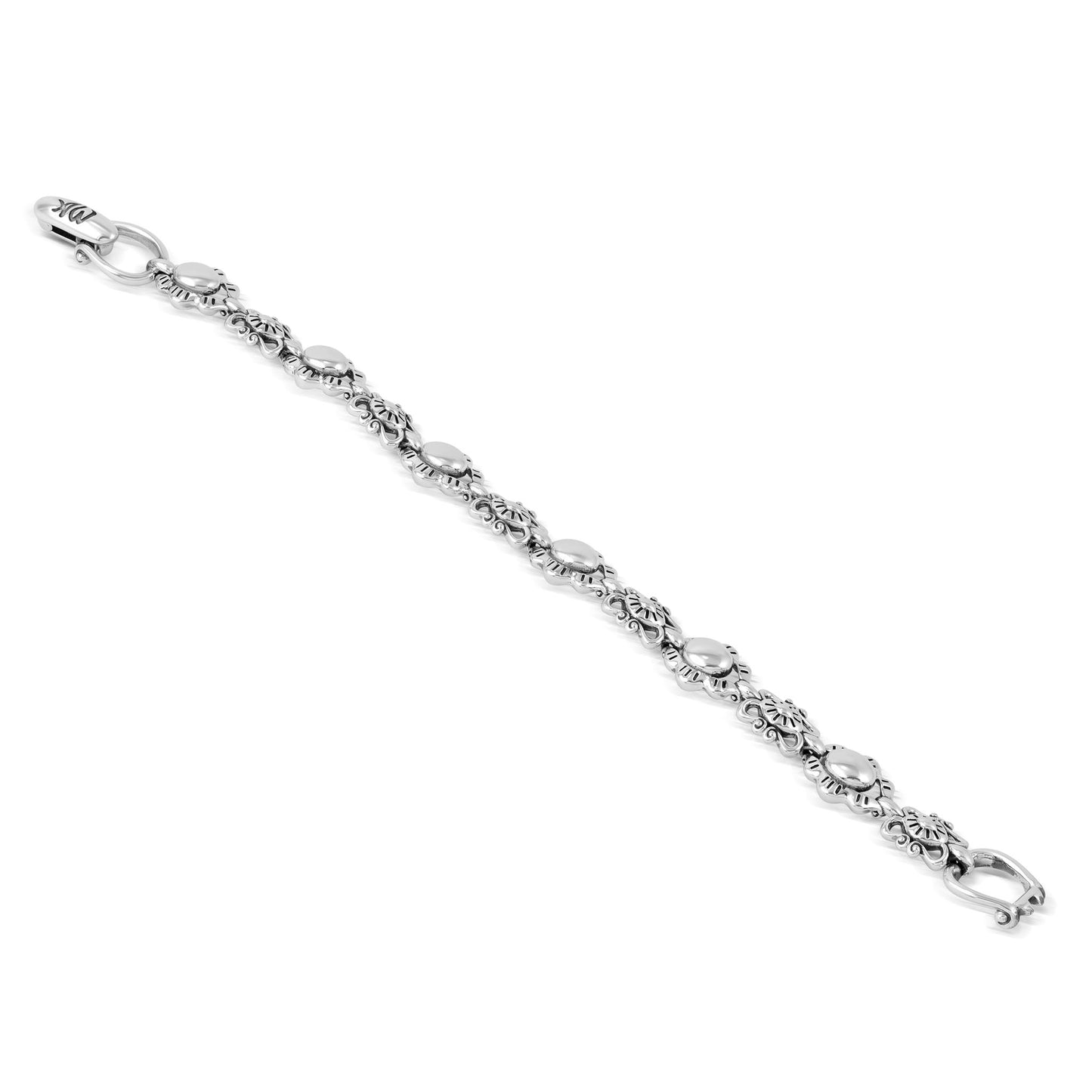 Sterling Silver Concha Link Bracelet, Sizes Small to Large