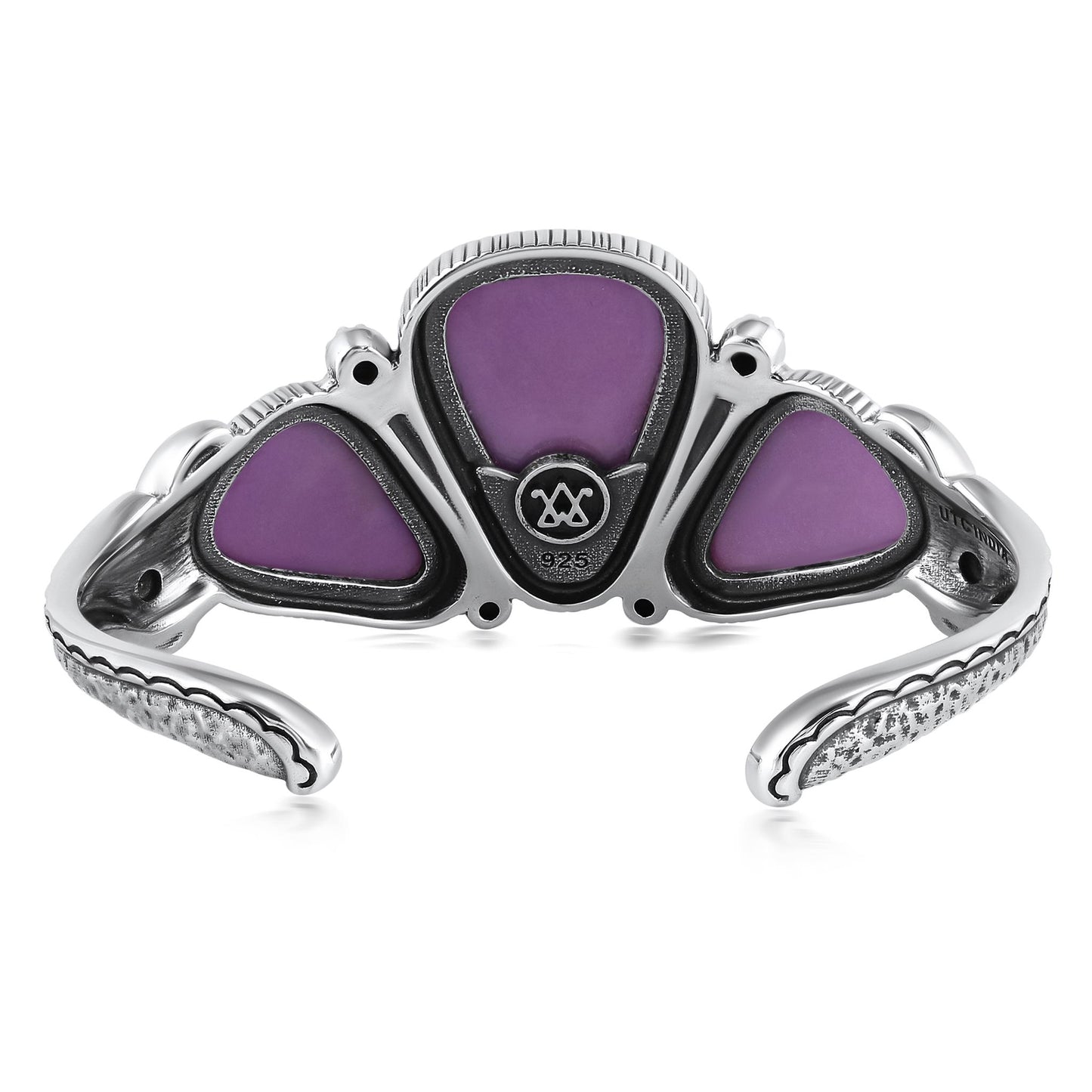 EXCLUSIVELY OURS! Sterling Silver Phosphosiderite 3-Stone Triangle Cuff
