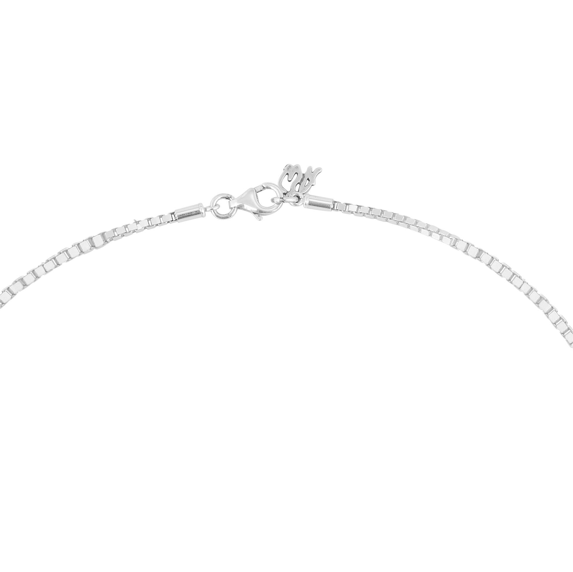 Sterling Silver Lapis Friendship Plaque Necklace