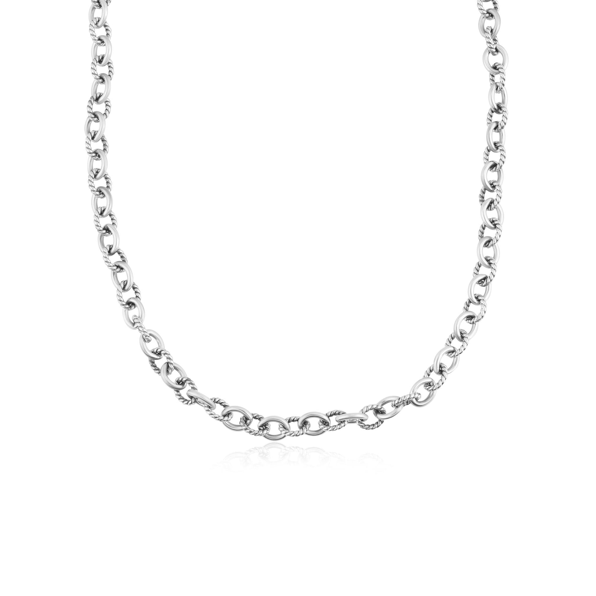 Sterling Silver Oval Link Chain Necklace