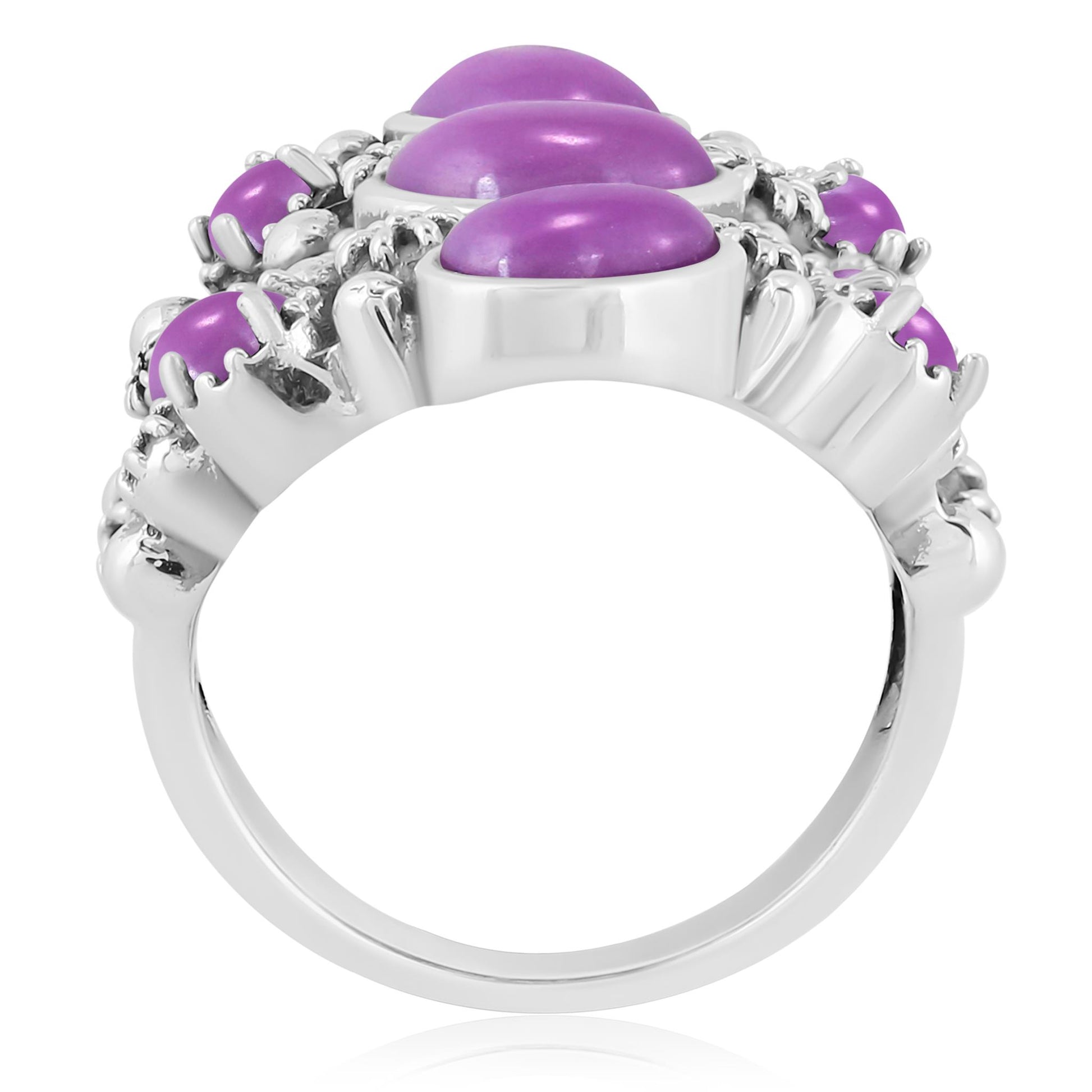 EXCLUSIVELY OURS! Sterling Silver Phosphosiderite 9-Stone Cluster Ring