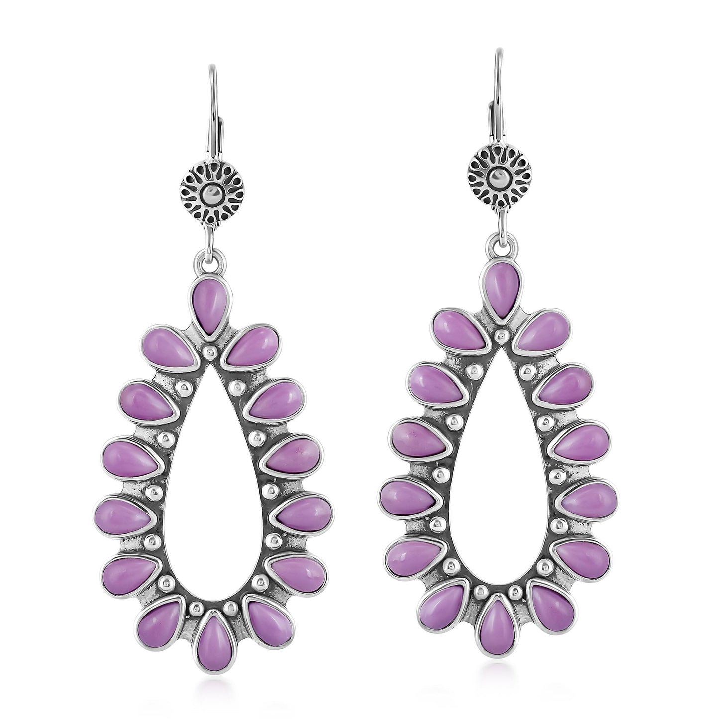 EXCLUSIVELY OURS! Sterling Silver Phosphosiderite Open Teardrop Dangle Earrings