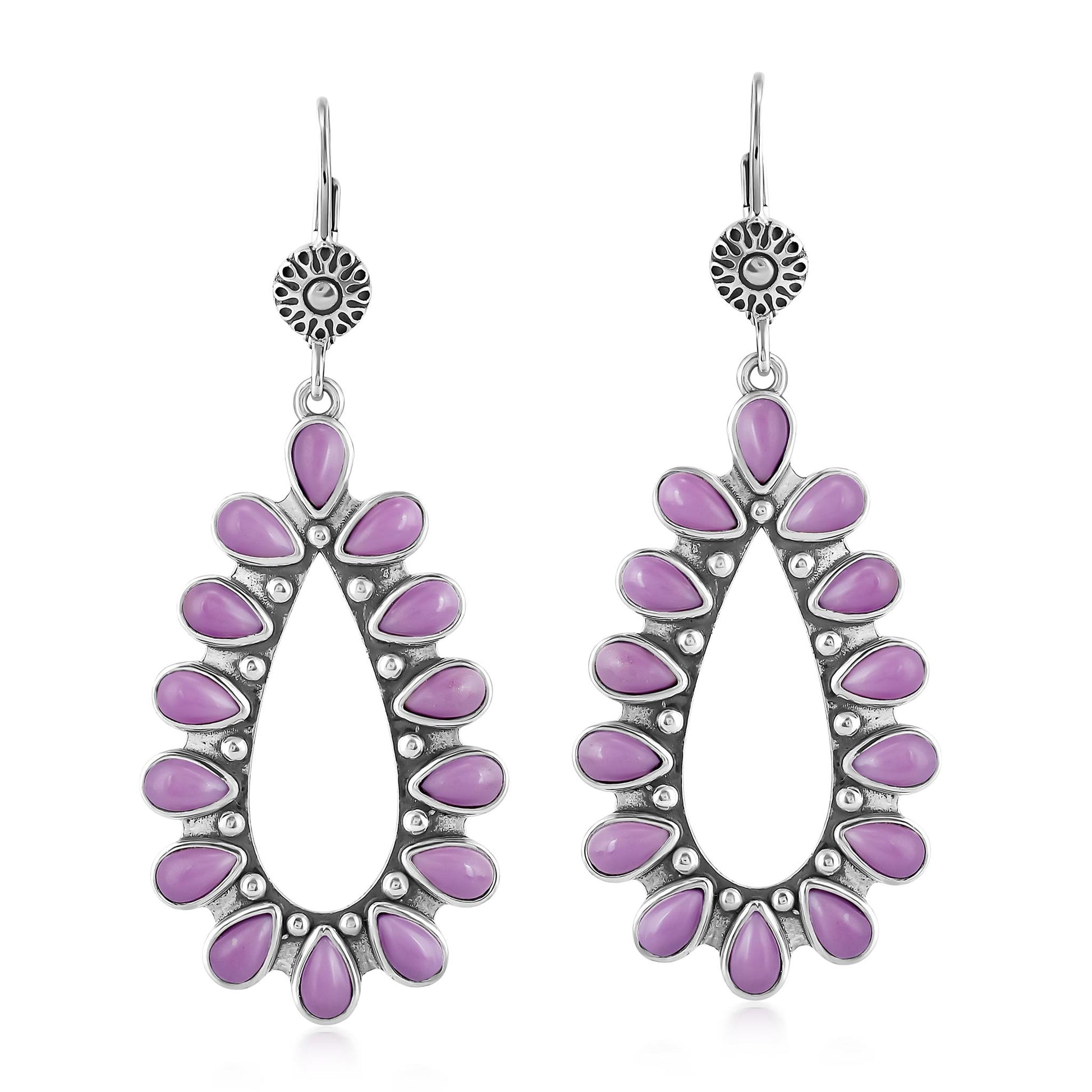 EXCLUSIVELY OURS! Sterling Silver Phosphosiderite Open Teardrop Dangle Earrings