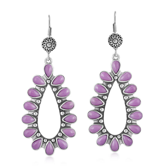 EXCLUSIVELY OURS! Sterling Silver Phosphosiderite Open Teardrop Dangle Earrings