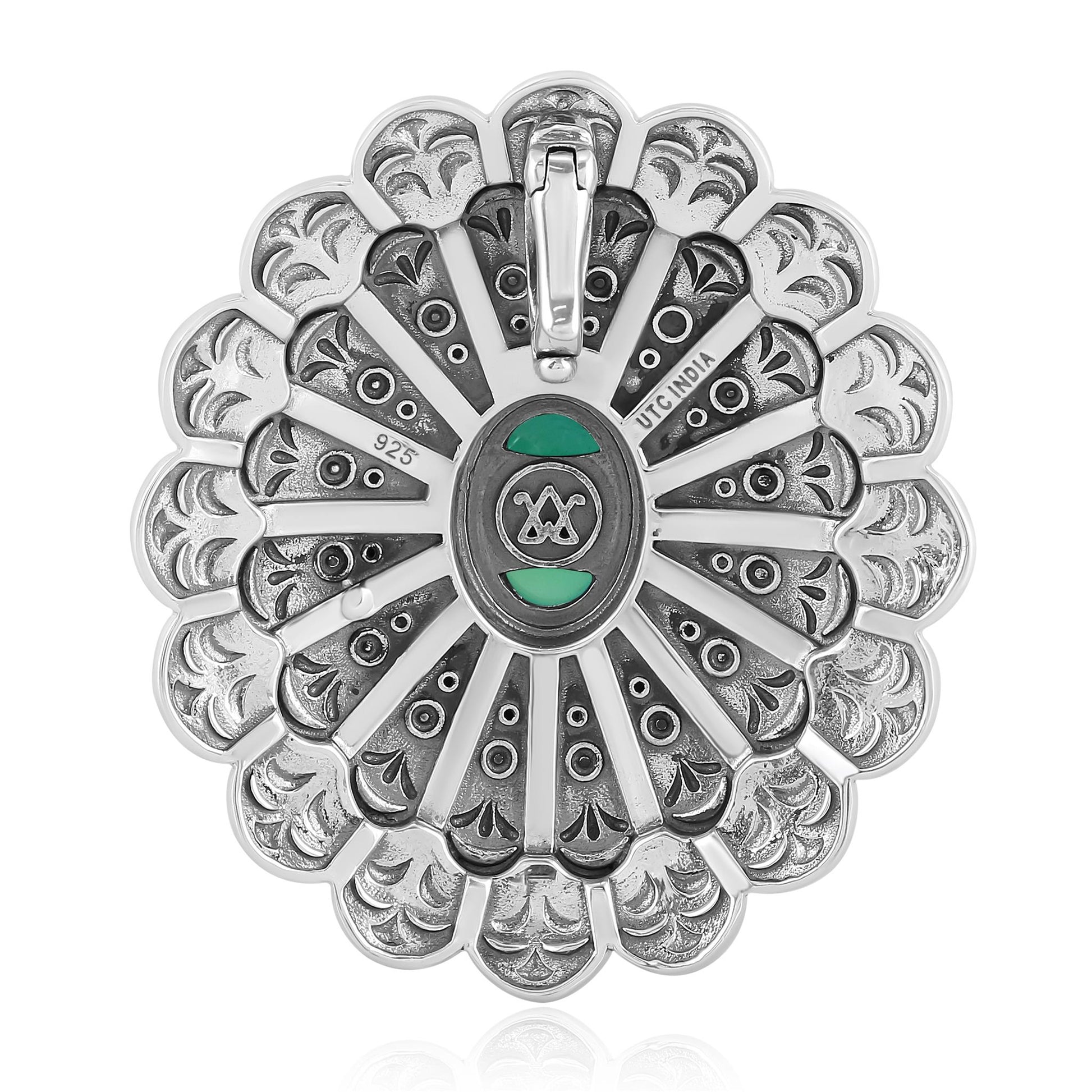 Sterling Silver Chrysoprase Butterfly and Dragonfly Pendant Enhancer