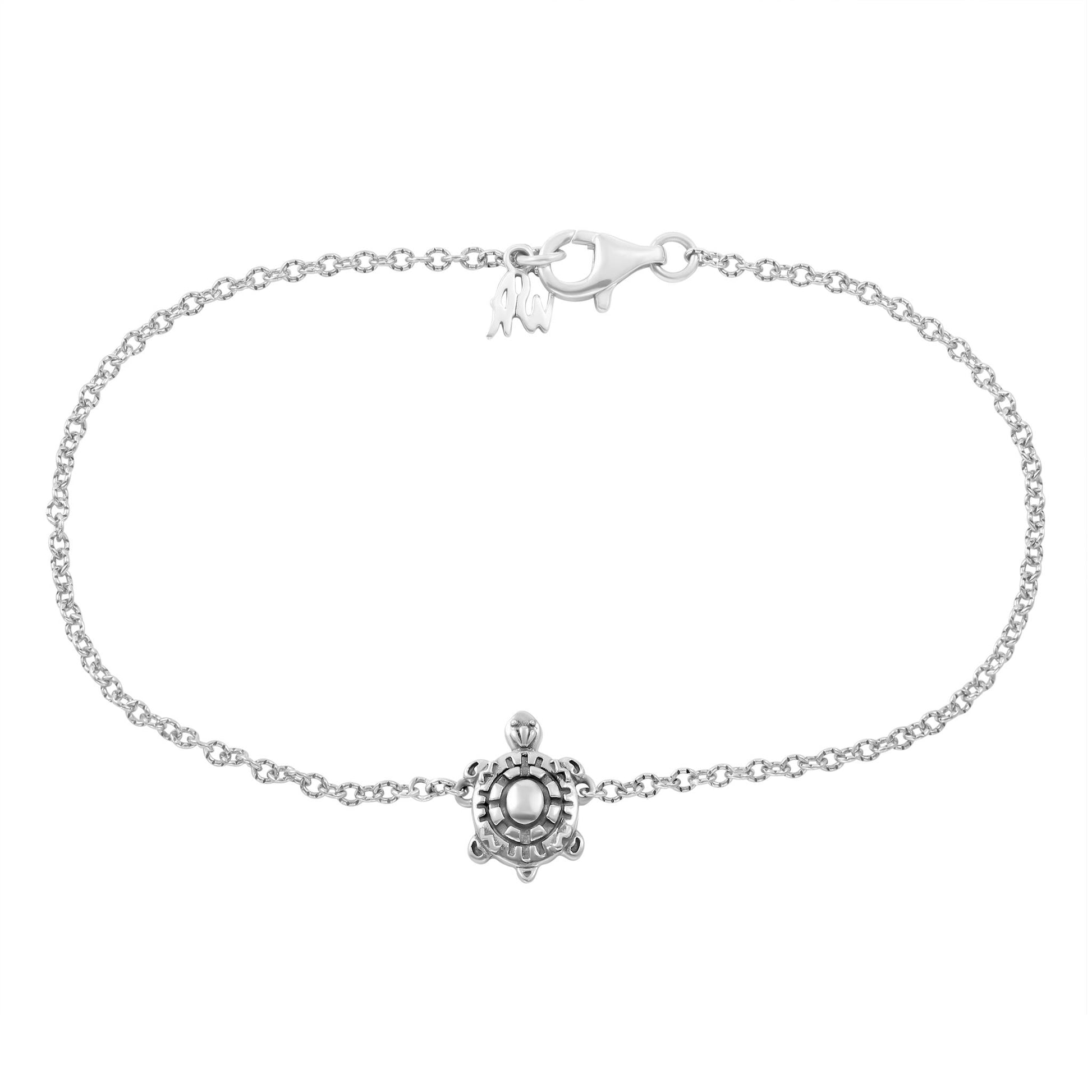 Sterling Silver Turtle Anklet