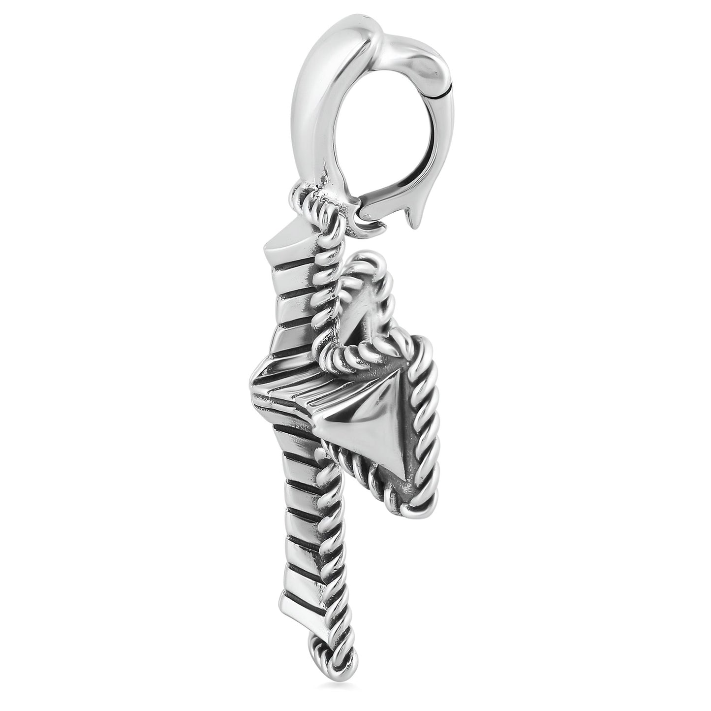 EXCLUSIVELY OURS! Sterling Silver Textured Cross Pendant Enhancer