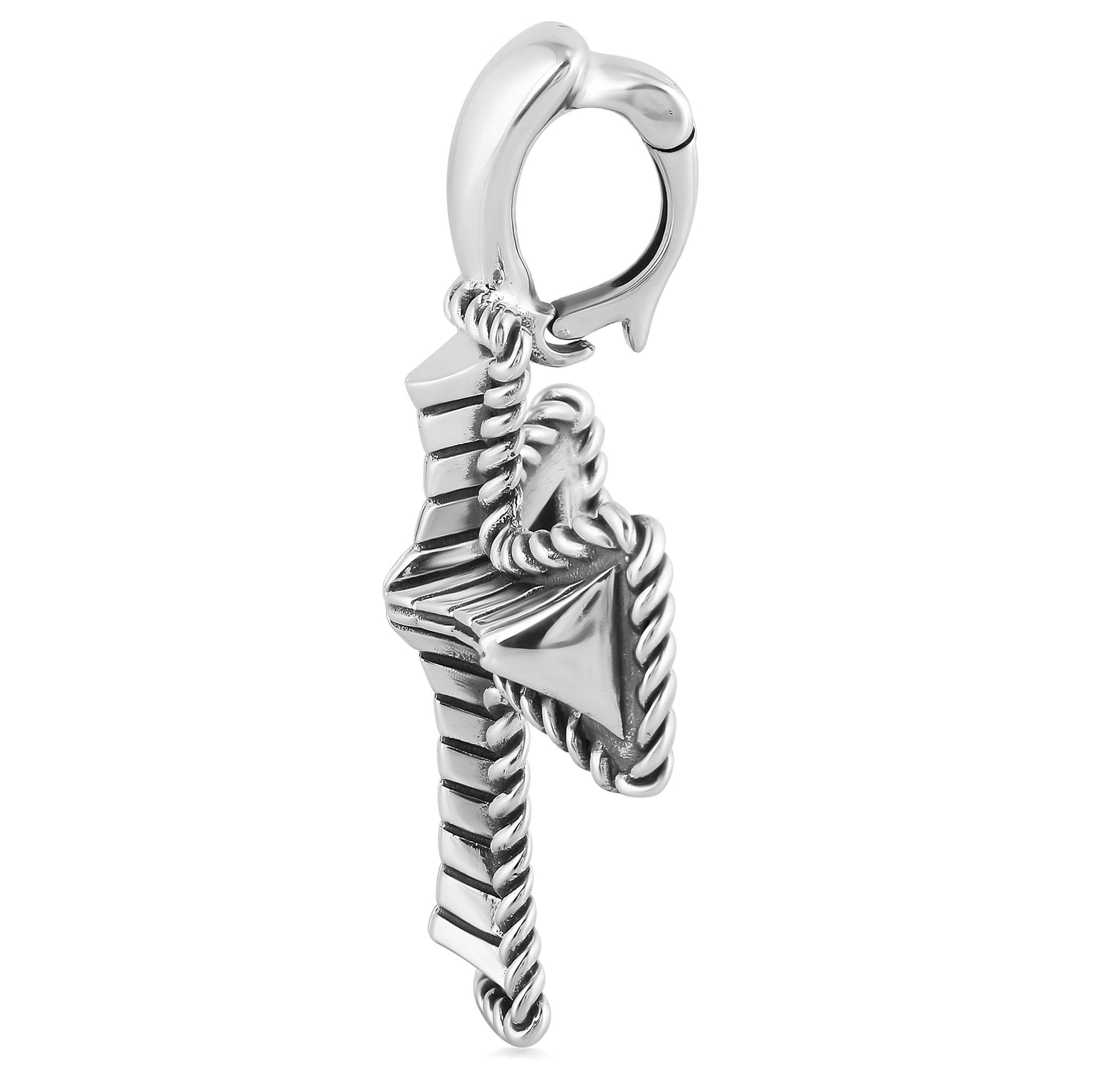 EXCLUSIVELY OURS! Sterling Silver Textured Cross Pendant Enhancer