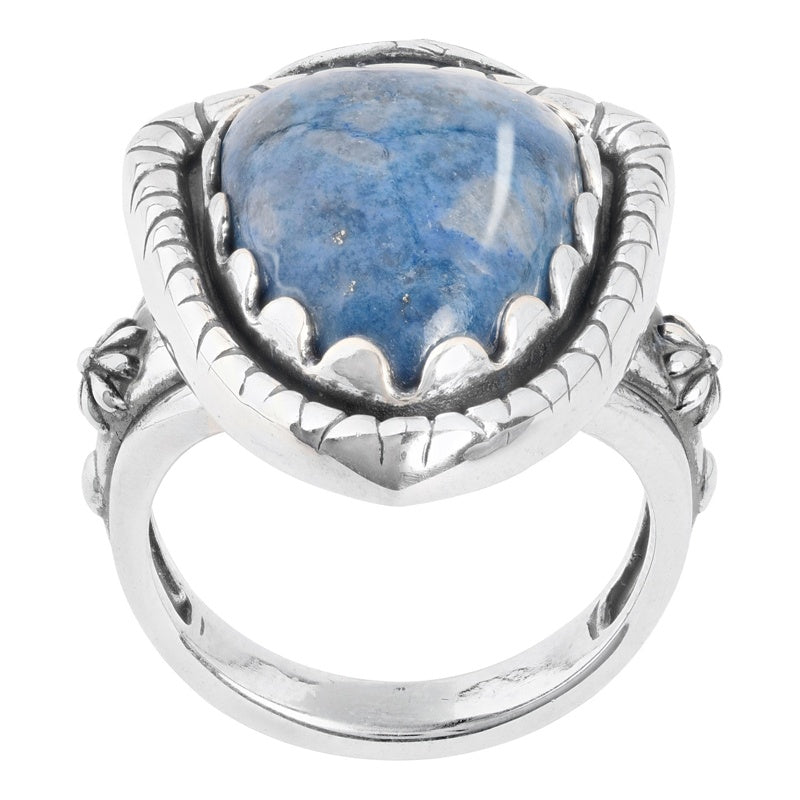 Sterling Silver Blue Lapis Arrowhead Ring, Sizes 5 to 10