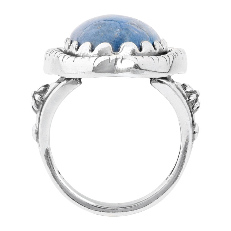 Sterling Silver Blue Lapis Arrowhead Ring, Sizes 5 to 10