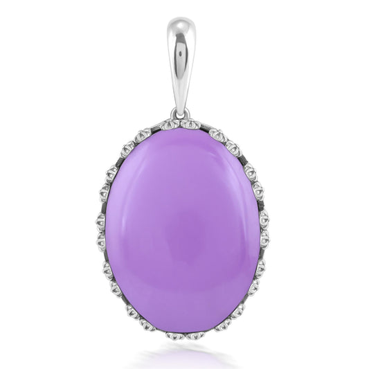 Sterling Silver Phosphosiderite Oval Pendant Enhancer