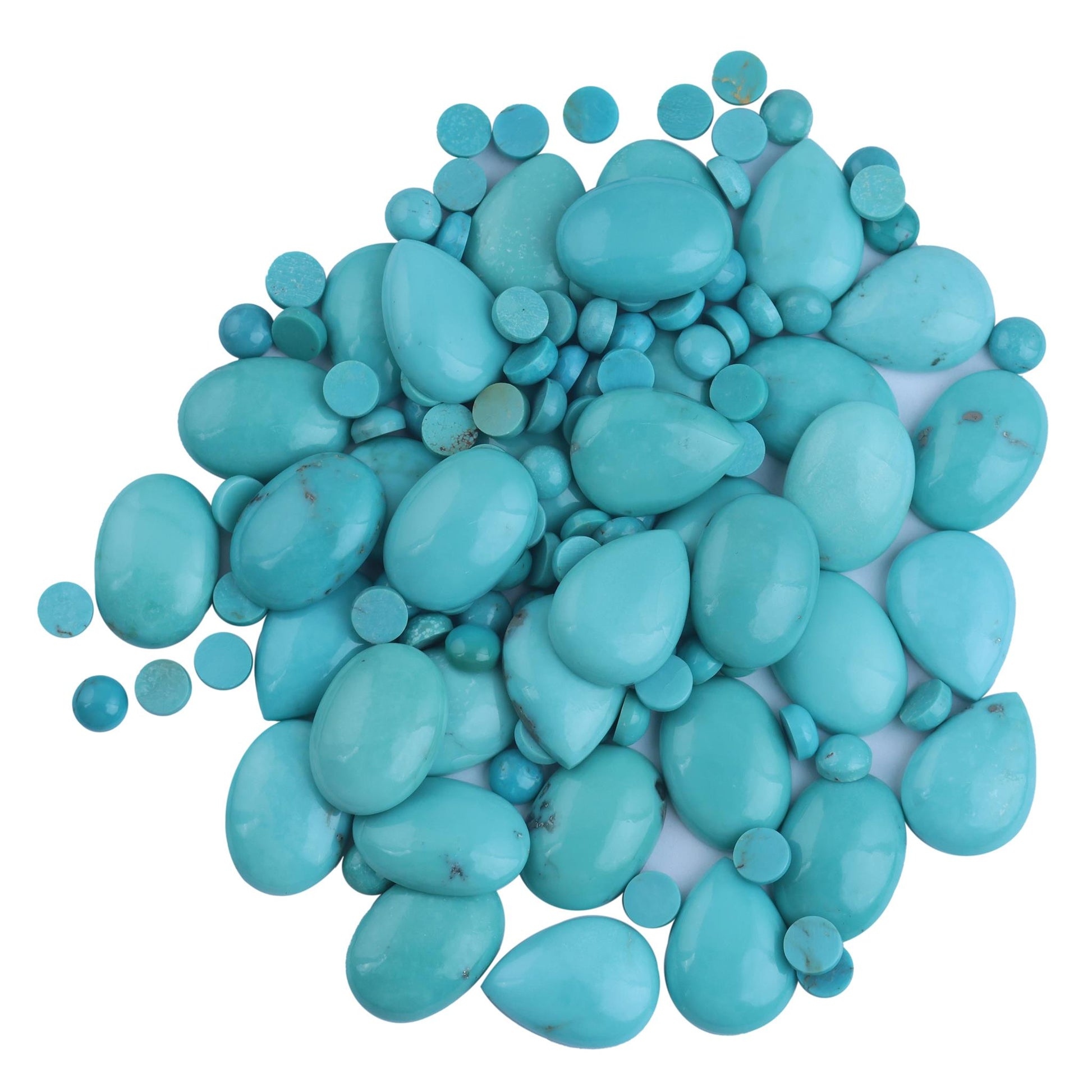 Sterling Silver Sleeping Beauty Turquoise Concha Flower Narrow Cuff Bracelet