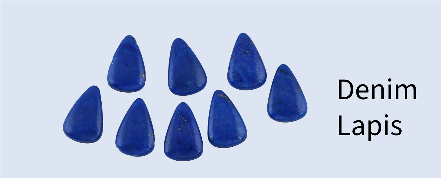 Sterling Silver Lapis Pear-Cut Lever Back Dangle Earrings