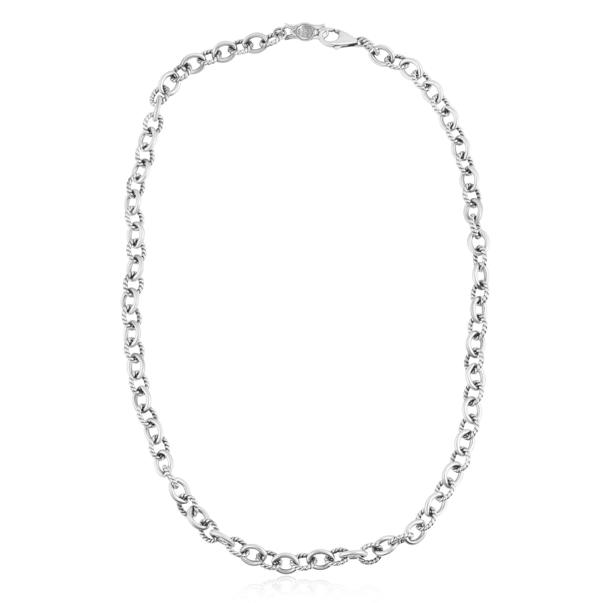 Sterling Silver Oval Link Chain Necklace