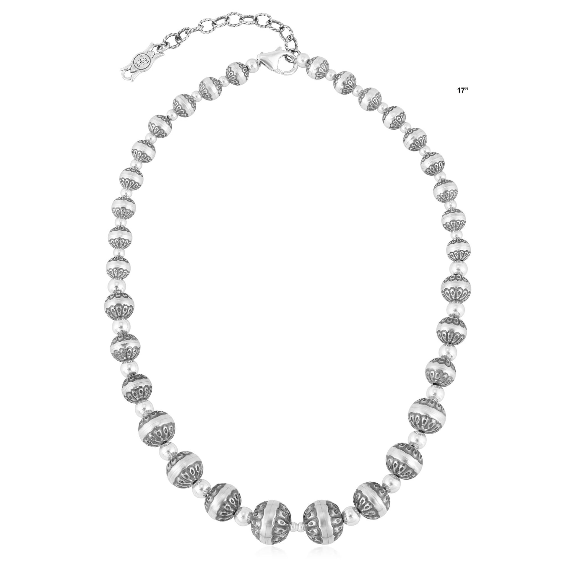 Sterling Silver Bold Native Pearl Necklace