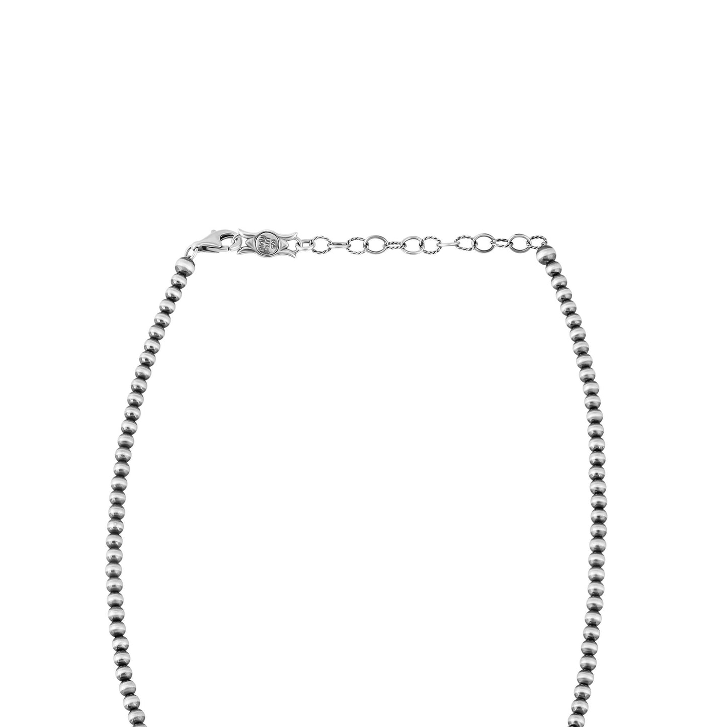 Sterling Silver Lapis Beaded Squash Blossom Necklace