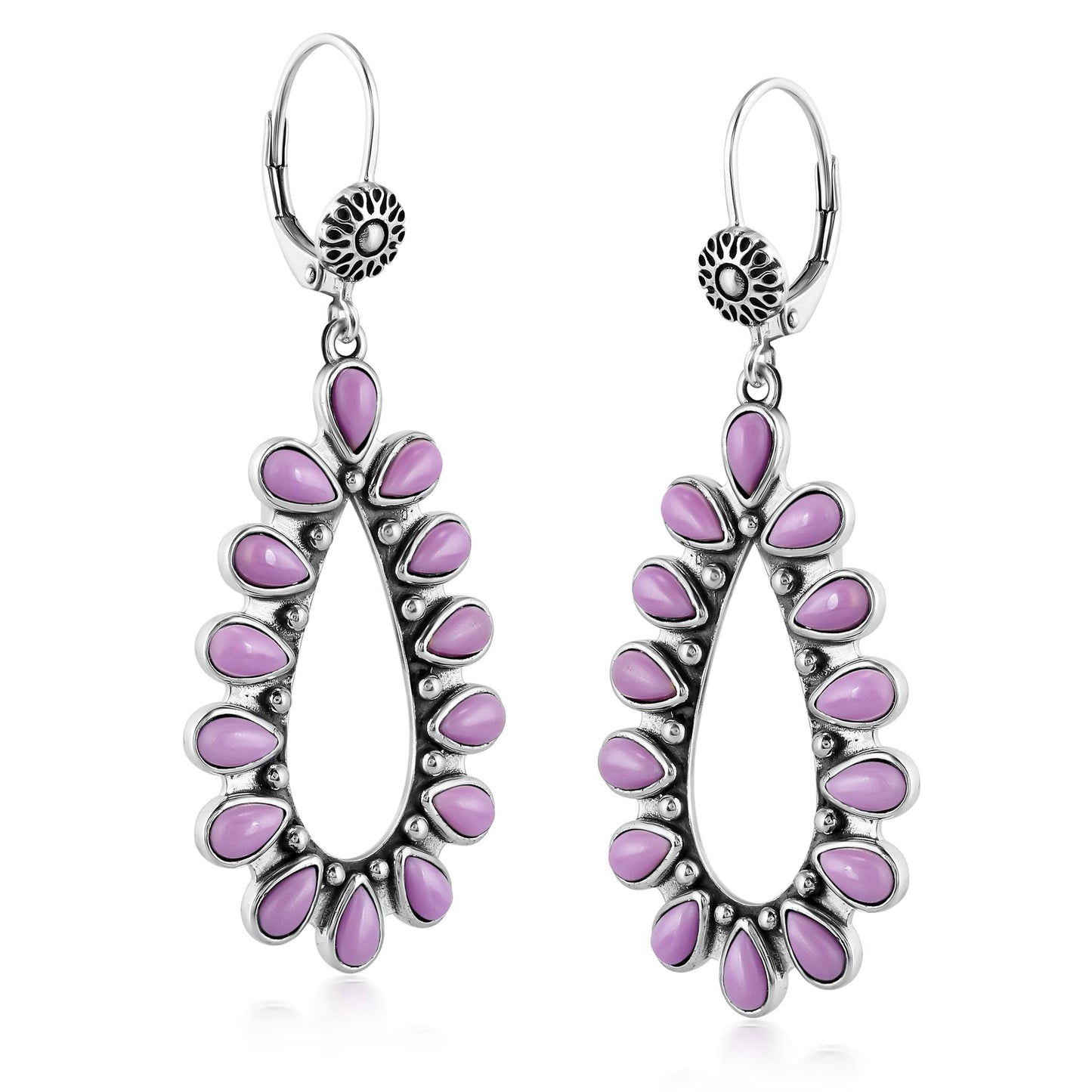 EXCLUSIVELY OURS! Sterling Silver Phosphosiderite Open Teardrop Dangle Earrings