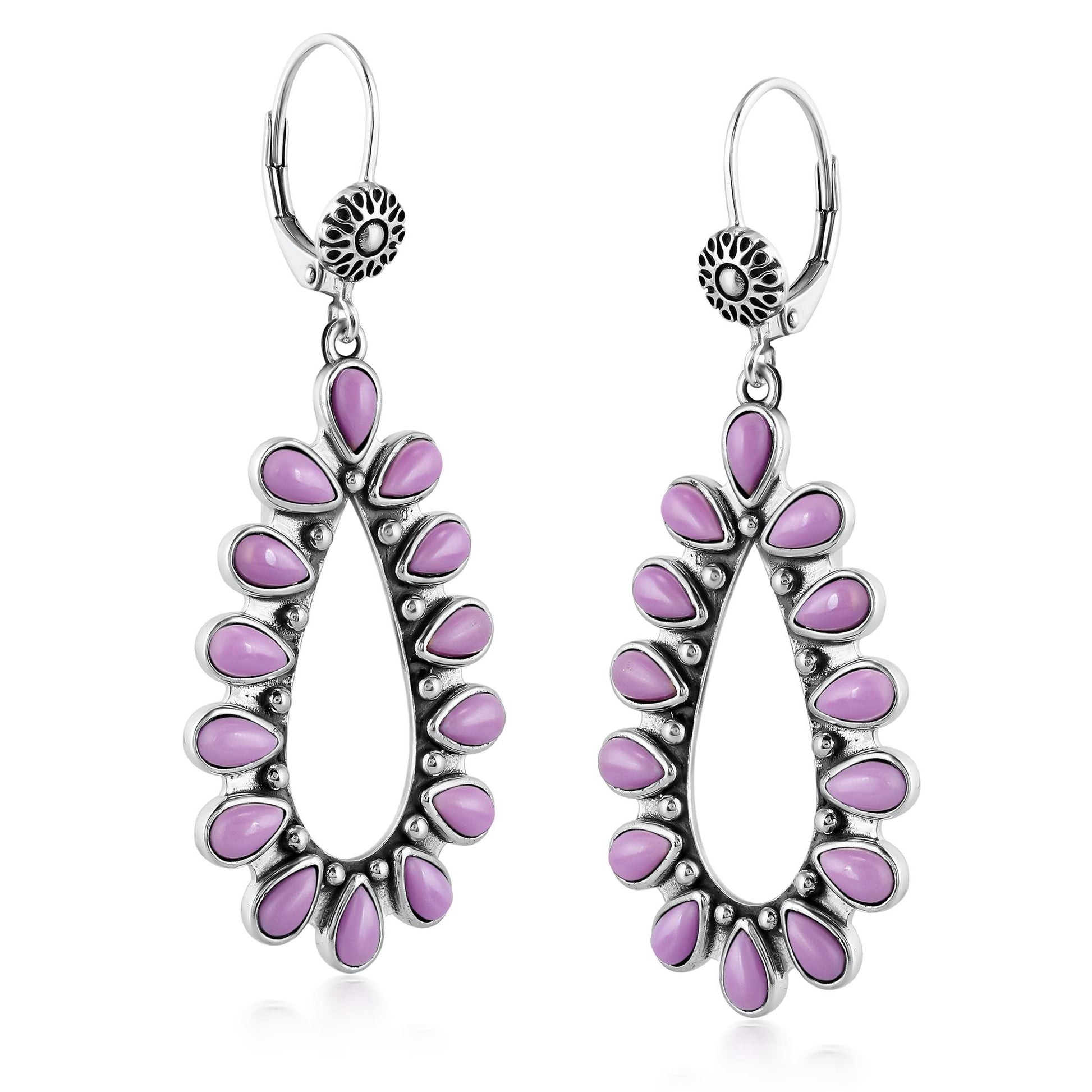 EXCLUSIVELY OURS! Sterling Silver Phosphosiderite Open Teardrop Dangle Earrings