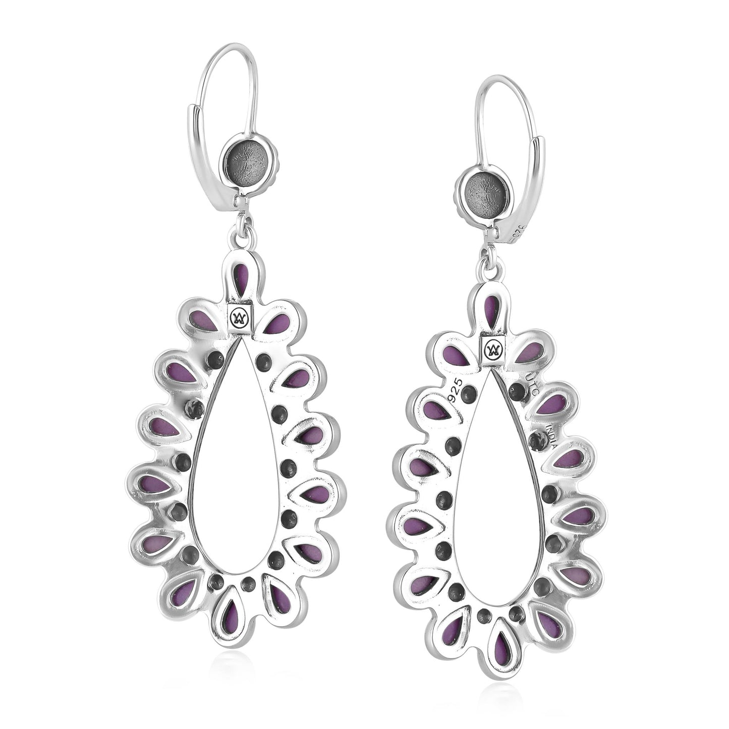 EXCLUSIVELY OURS! Sterling Silver Phosphosiderite Open Teardrop Dangle Earrings