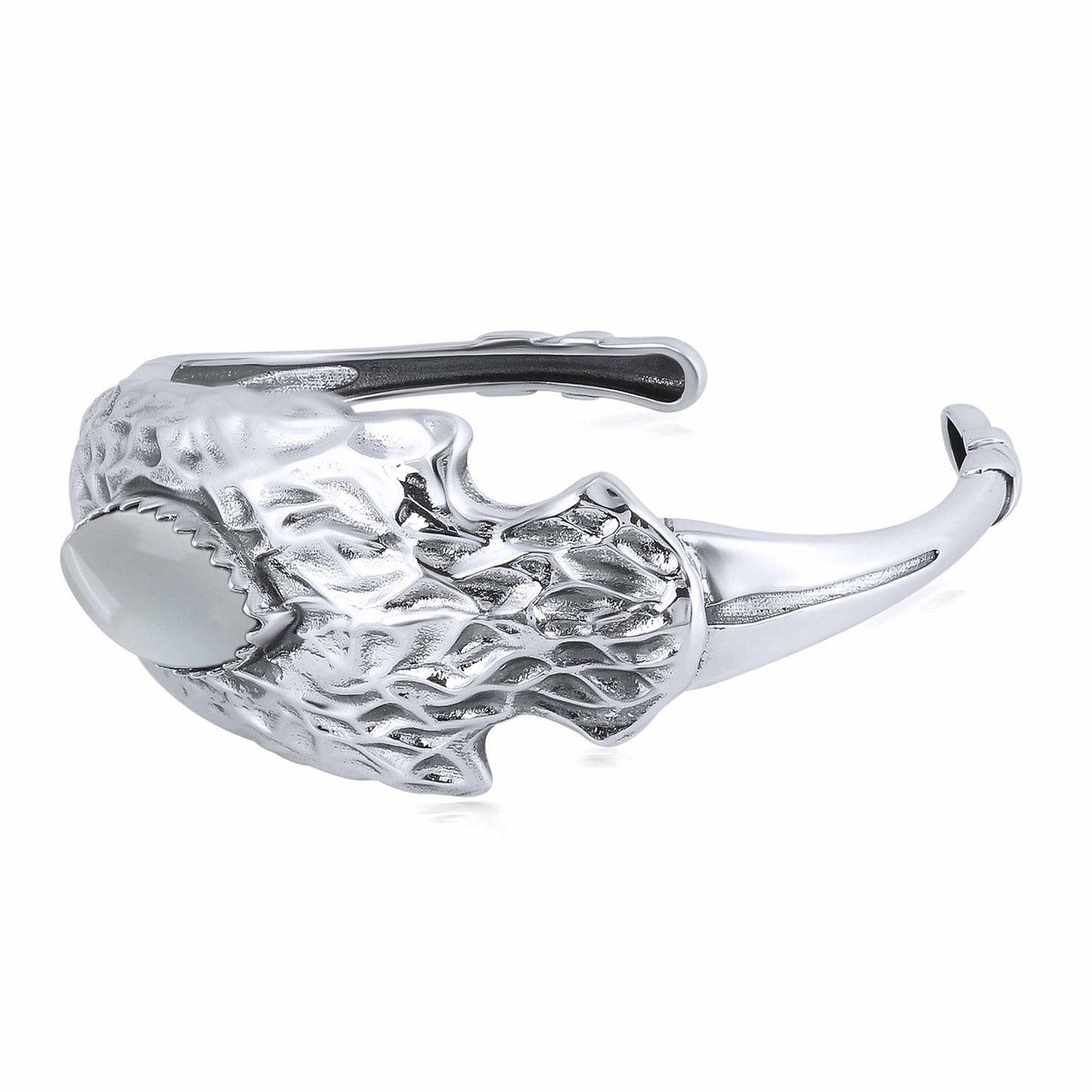 EXCLUSIVELY OURS! Sterling Silver White Agate Fritz Casuse Arrowhead Cuff Bracelet, Size Small