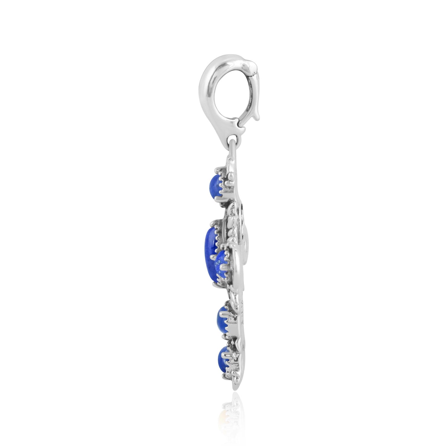 EXCLUSIVELY OURS! Sterling Silver Lapis Cross Pendant Enhancer