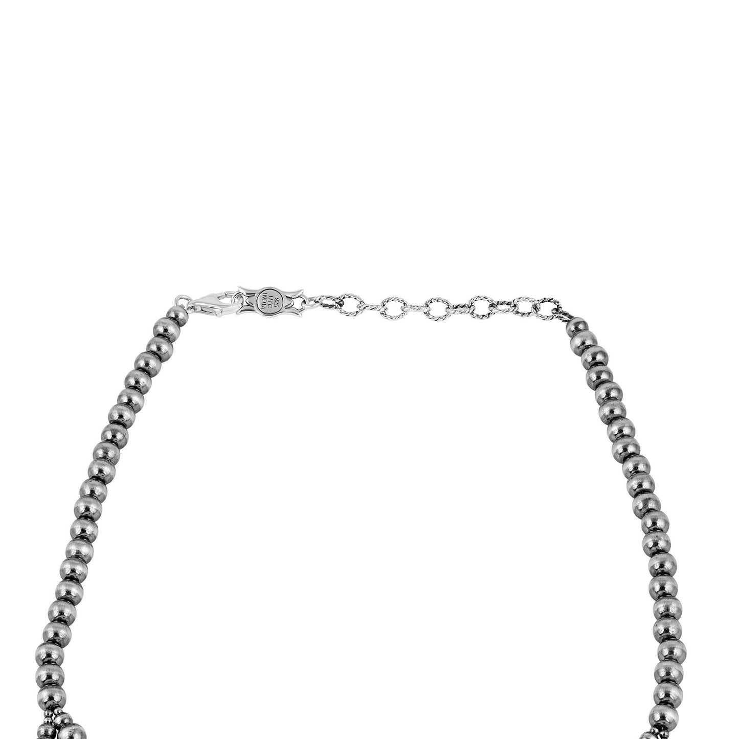 Sterling Silver Mutli-Gemstone Naja Squash Blossom Statement Necklace